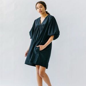 Mirth Caftans Black Cotton dress XS